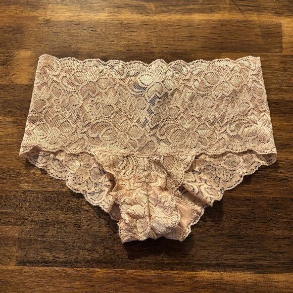 Quince Women’s XS Bralette and Cheeky Underwear Stretchy Lace Golden Clay Set - Picture 10 of 16